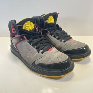 Nike Air Jordan Sixty Club Gray/Black/Yellow Sneakers; size 11.5